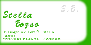 stella bozso business card